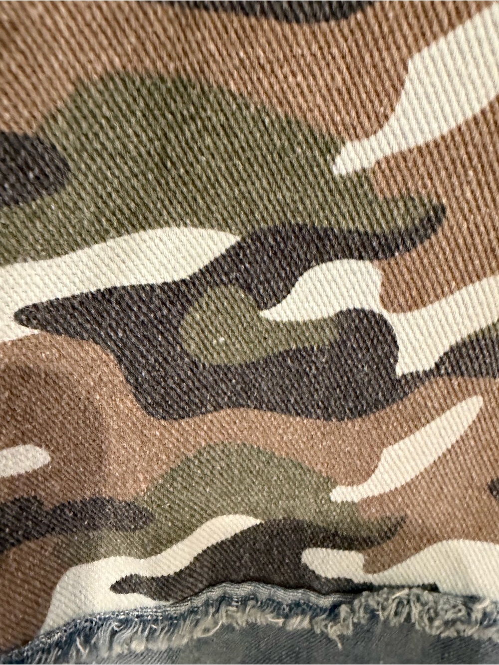 POL Clover Camo Jacket Size Medium Oversized Boho Distressed - Picture 14 of 16